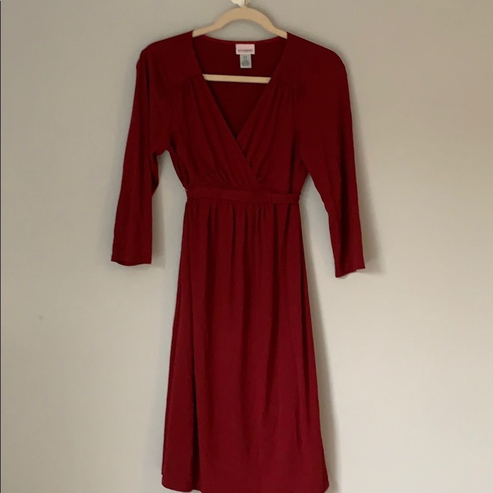 Motherhood maternity red dress